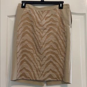 The Limited Tan Zebra Print Skirt